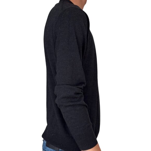SAKS FIFTH AVENUE MENS DARK GRAY SWEATER - Picture 2 of 7
